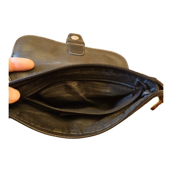 Coach Signature C Canvas Leather Wallet Black Buckle Clutch LO4M-1894 Americana - Picture 8 of 9